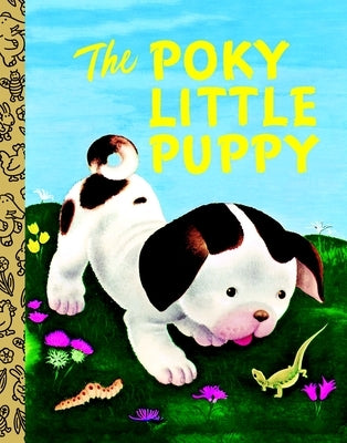 Golden Books The Poky Little Puppy board book with colorful illustrated pages for young children.