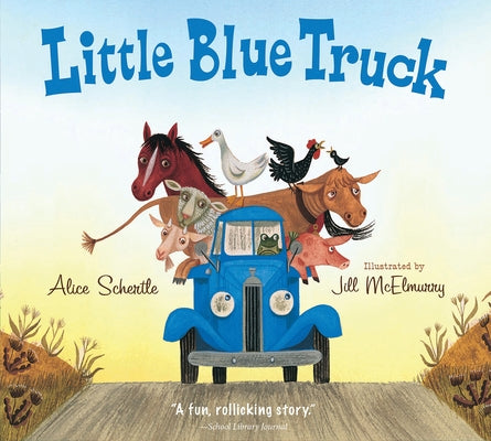 Little Blue Truck padded board book by Clarion Books featuring colorful truck illustrations for young children.