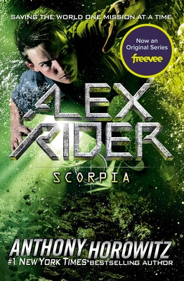 Paperback of Scorpia by Puffin Books featuring the book cover with bold title and illustrated scorpion image.