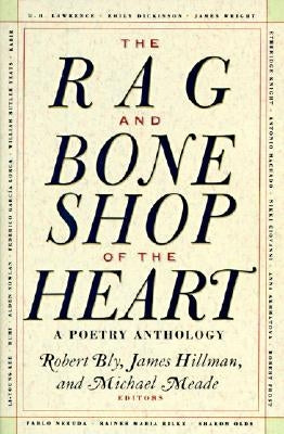 Paperback poetry anthology titled The Rag and Bone Shop of the Heart by Harper Perennial, featuring a cover with poetic imagery.