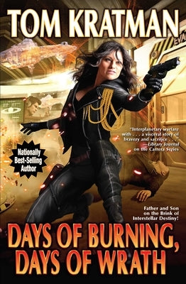 Cover image of "Days of Burning, Days of Wrath, 8" by Baen, mass market paperback fantasy novel with fiery artwork.