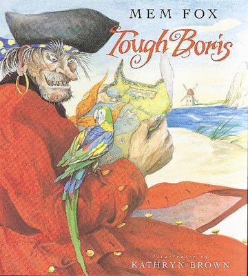Paperback copy of "Tough Boris" by Clarion Books featuring colorful illustrated cover with Boris the dog and playful background.
