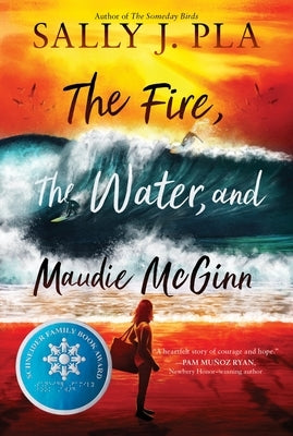 Paperback of "The Fire, the Water, and Maudie McGinn" by Quill Tree Books, showing the book cover with colorful artwork.