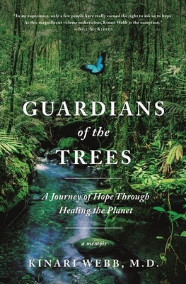 Paperback copy of "Guardians of the Trees" memoir by Flatiron Books featuring a forest-themed cover with trees and a hopeful landscape.