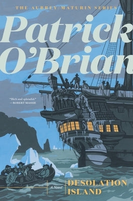 Paperback of Desolation Island by W. W. Norton & Company featuring a cover image with a maritime scene and island landscape.