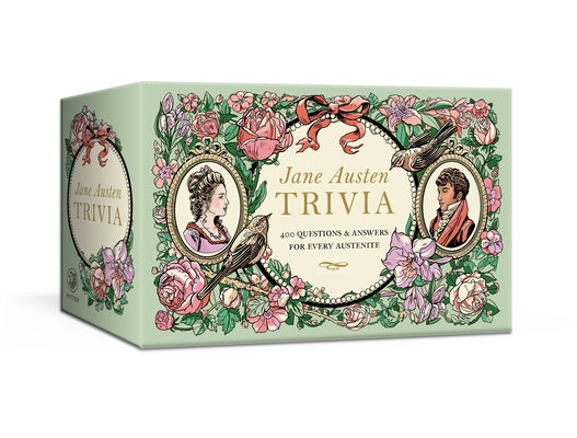 Jane Austen trivia board game by Clarkson Potter Publishers featuring 400 questions and answers for Austen enthusiasts.