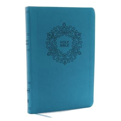 Thomas Nelson NKJV Value Thinline Bible with large print, blue imitation leather cover, red letter edition, compact and easy to read.