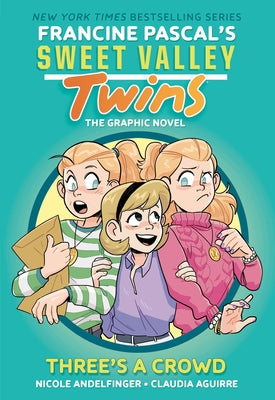 Paperback Sweet Valley Twins graphic novel titled "Three's a Crowd" by Random House Graphic, featuring colorful illustrated cover art.