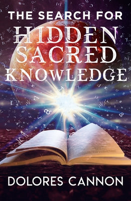 Paperback book titled "Search for Hidden Sacred Knowledge" by Ozark Mountain Publishing featuring a mystical cover design.