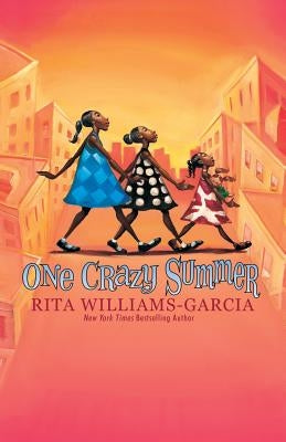 Large print paperback of "One Crazy Summer" by Thorndike Press, featuring a colorful book cover with vibrant artwork.