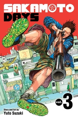 Paperback of Sakamoto Days, Vol. 3 manga by Viz Media featuring colorful cover art with anime-style characters.
