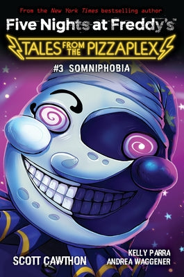 Paperback book titled "Somniphobia: An Afk Book" from Five Nights at Freddy's: Tales from the Pizzaplex series by Scholastic Inc.