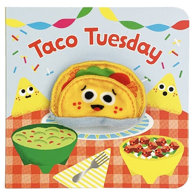 Taco Tuesday board book by Cottage Door Press featuring colorful illustrations of tacos and fun food-themed scenes.