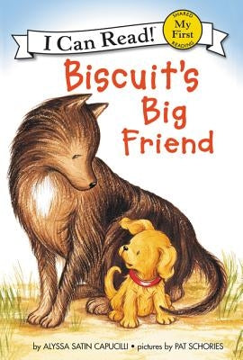 Paperback of Biscuit's Big Friend by HarperCollins showing the book cover with colorful illustrations of Biscuit the dog.