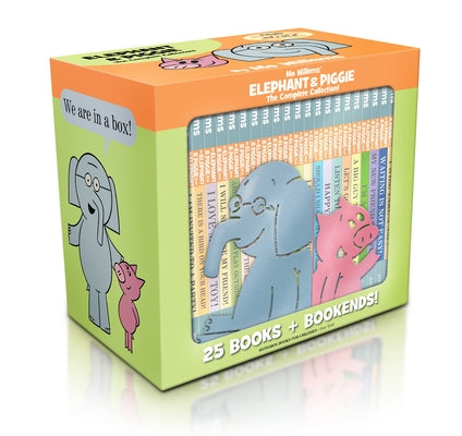 Complete collection of Elephant & Piggie books by Hyperion Books for Children with two decorative bookends in a boxed set.