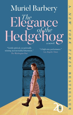 Paperback copy of The Elegance of the Hedgehog by Europa Editions, showing the book cover with artistic design.