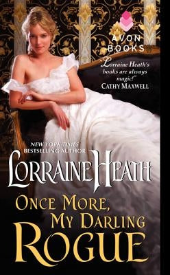 Mass market paperbound of "Once More, My Darling Rogue" by Avon Books, with a colorful cover featuring romantic artwork.