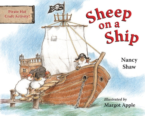 Colorful sheep on a ship board book by Clarion Books, featuring playful illustrations for young children.