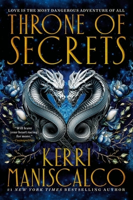 Paperback of Throne of Secrets by Back Bay Books, showing the book cover with dark, intricate artwork.