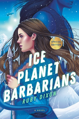 Paperback copy of Ice Planet Barbarians by Berkley Books featuring the book cover with icy alien landscape and futuristic artwork.