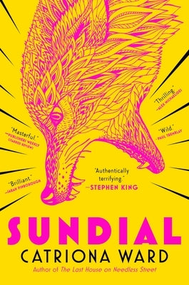 Paperback Sundial book by Tor Nightfire with a dark cover and intricate design featuring a sundial illustration.