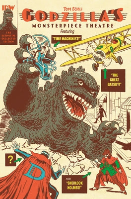 Paperback of Godzilla's Monsterpiece Theatre comic book by IDW Publishing featuring Godzilla on the cover.