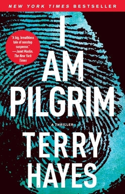 Paperback of I Am Pilgrim thriller novel by Atria Books showing the book cover with title and author name.