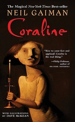 Cover image of the Coraline mass market paperback by HarperCollins featuring the eerie illustration on the front.