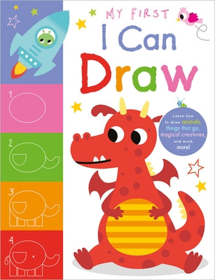 My First I Can Draw paperback book by Make Believe Ideas featuring colorful children's drawing activities and illustrations.