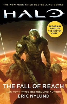Paperback of Halo: The Fall of Reach by Gallery Books, featuring the book cover with Halo logo and artwork.