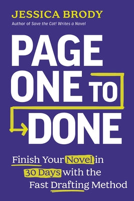 Paperback copy of "Page One to Done" by Hay House LLC, showing the book cover with title and author details.
