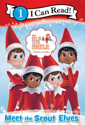 Paperback of The Elf on the Shelf: Meet the Scout Elves by HarperCollins, featuring colorful cover art with Scout Elves characters.