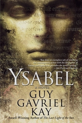 Paperback book titled "Ysabel" by Penguin Publishing Group, featuring a cover with artwork and the title displayed.