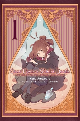 Paperback manga titled Once Upon a Witch's Death, Vol. 1 by Yen Press, showing colorful cover art featuring witch characters.