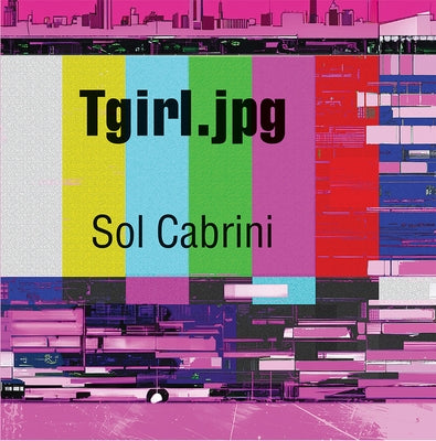 Paperback book titled "Tgirl.JPG" by Roof Books, featuring a cover image with bold typography and abstract artwork.