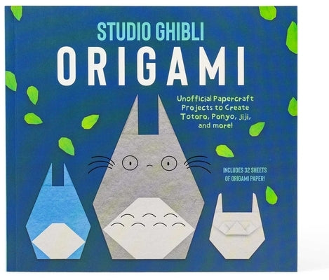 Paperback book cover featuring colorful origami paper crafts of Totoro, Ponyo, Jiji, and other Studio Ghibli characters by Insight Editions.