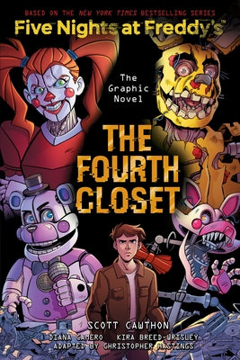 Paperback of The Fourth Closet: Five Nights at Freddy's graphic novel #3 by Graphix, showing the book cover with colorful artwork.