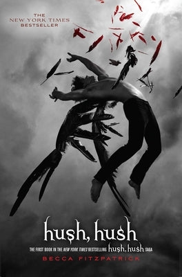 Paperback of "Hush, Hush" novel by Simon & Schuster Books for Young Readers, featuring a cover illustration.