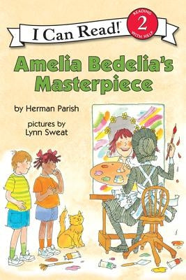 Paperback of Amelia Bedelia's Masterpiece by Greenwillow Books, featuring colorful cover art with a playful illustration.