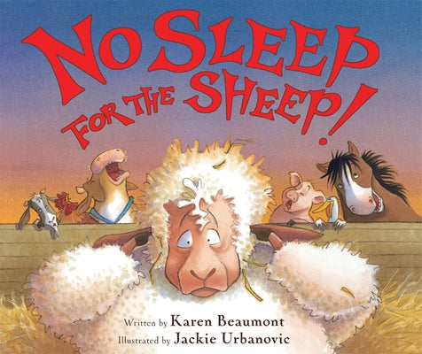 Paperback of "No Sleep for the Sheep!" by Clarion Books featuring colorful illustrated sheep on the cover.