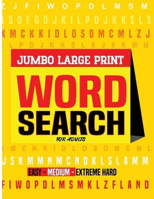 Large print jumbo word search book for adults by Laura Bidden, featuring colorful puzzle pages and hidden word challenges.