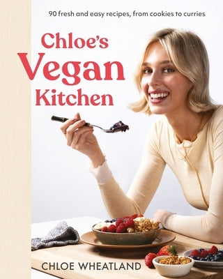 Paperback cookbook titled "Chloe's Vegan Kitchen" with colorful recipe images on the cover, from Penguin brand.