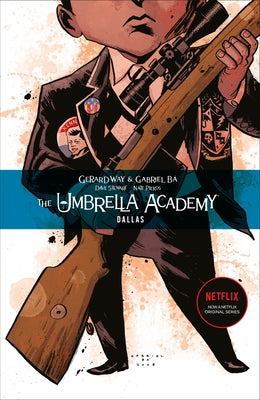 Paperback of The Umbrella Academy Volume 2: Dallas by Dark Horse Books, featuring the cover art with superhero characters.
