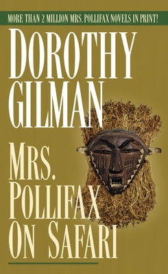 Mrs. Pollifax on Safari mass market paperbound book by Fawcett Books, featuring a colorful cover illustration of a woman on safari.