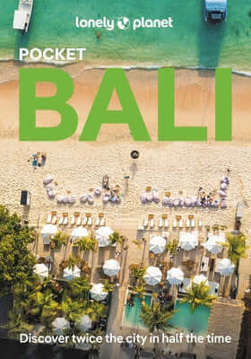 Paperback Lonely Planet Pocket Bali travel guide with map and key attractions, perfect for exploring Bali's top sights.