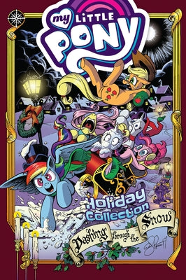 My Little Pony Holiday Collection paperback book by IDW Publishing featuring colorful pony characters on the cover.