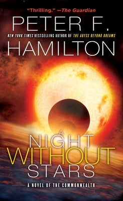Mass market paperbound of "A Night Without Stars" novel from Del Rey Books, featuring a dark starry cover design.