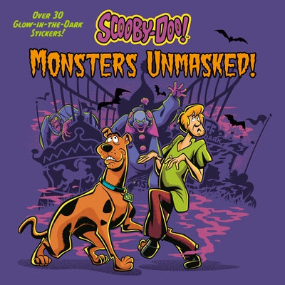 Paperback of Monsters Unmasked! Scooby-Doo book by Random House Books for Young Readers featuring colorful monster illustrations on the cover.