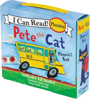 Pete the Cat 12-Book Phonics Fun!: A Box of 12 Mini-Books Featuring Short and Long Vowel Sounds Boxed Set HarperCollins