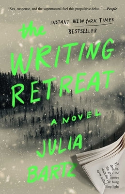 Paperback book titled The Writing Retreat by Atria Books with a soft cover and illustrated cover design.